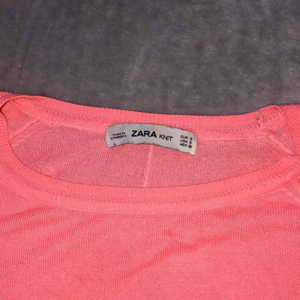 Zara knit lightweight pink long sleeve - Picture 3 of 8